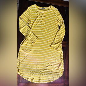 Sz S Yellow Stripe Dress